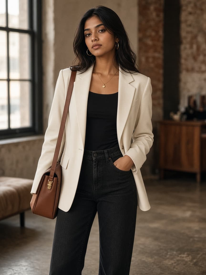 Stylish Indian woman in a western outfit