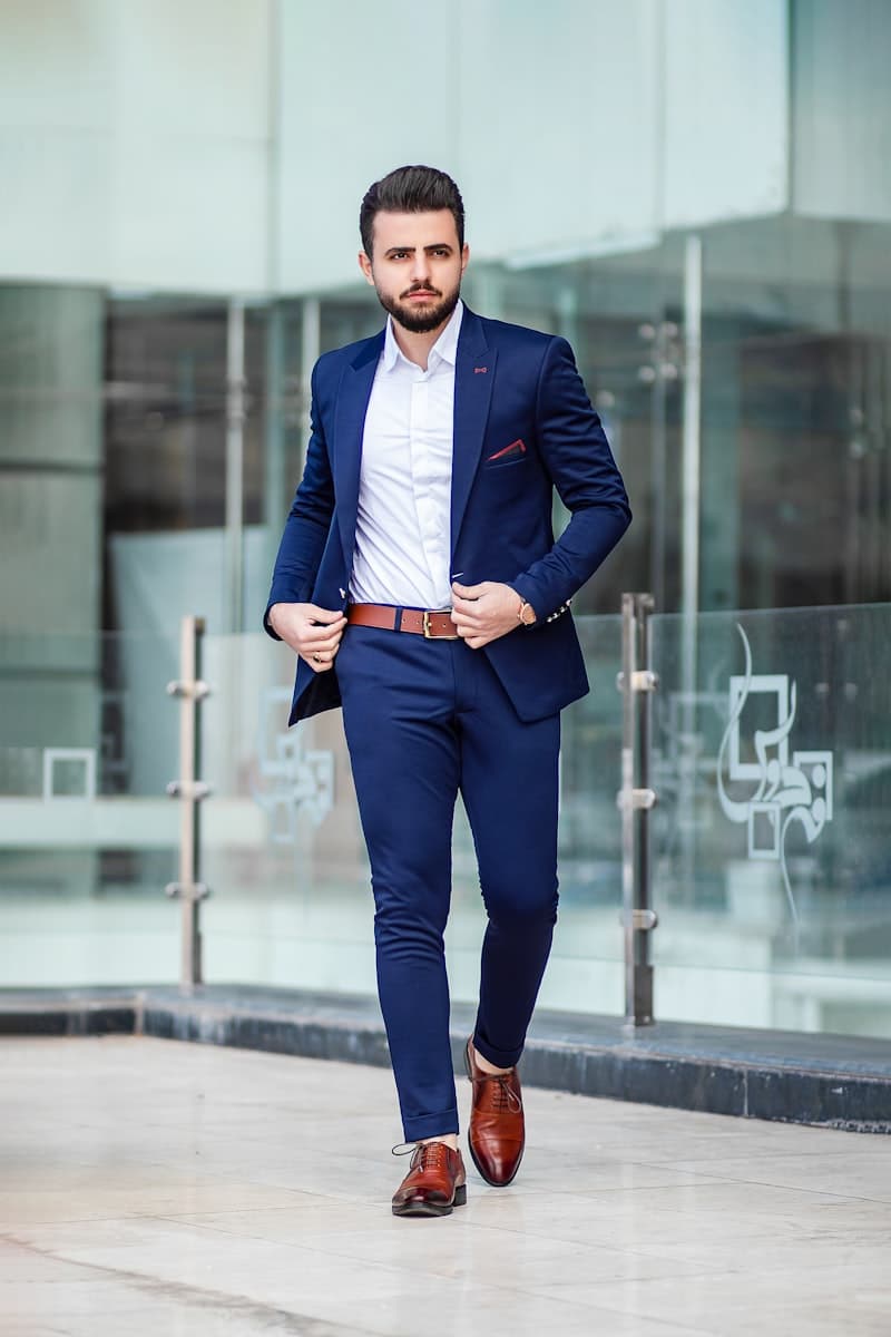 Man in a tailored look styled for going out